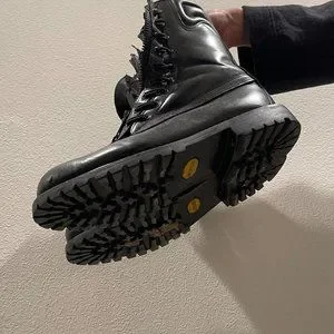 Shoes | Vintage Heavy Duty Chunky Black Leather Military  display picture 1